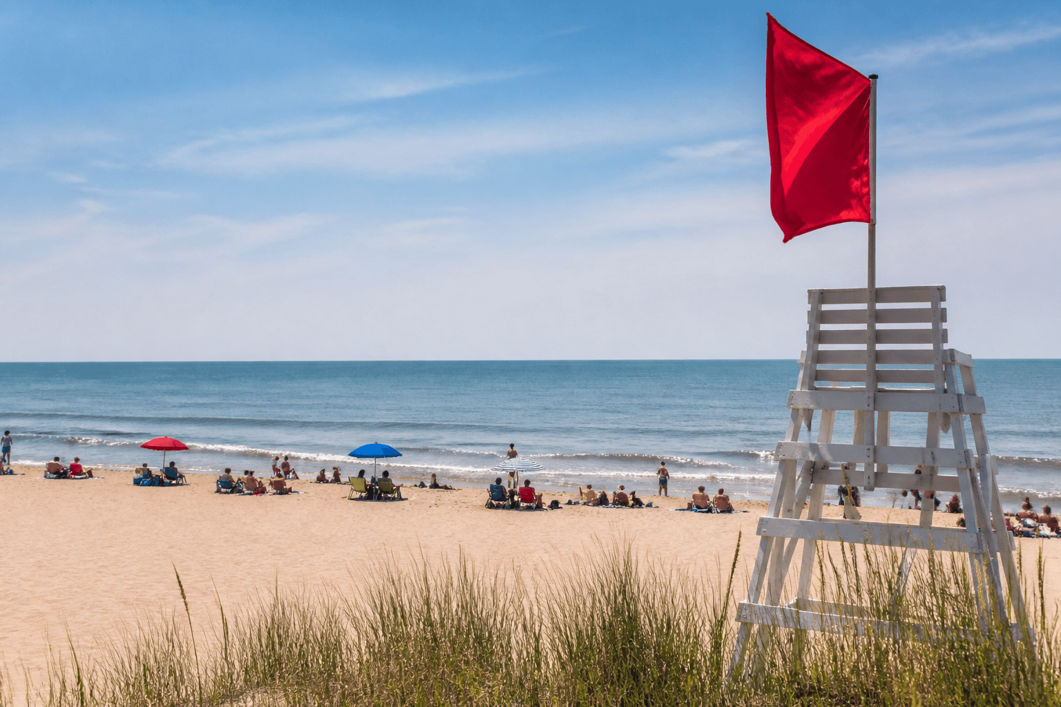 Shark watch: flags and facts beat group-chat rumor — Beach Blog photo, Ocean City, Maryland