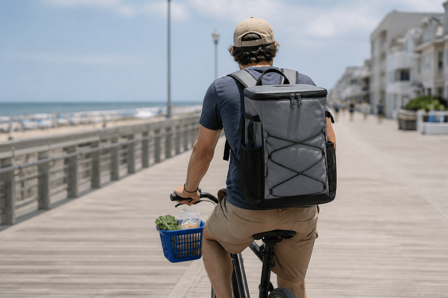 Soft cooler backpack for bike grocery runs — Beach Blog photo, Ocean City, Maryland