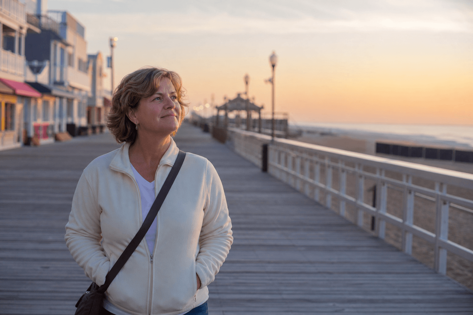 Solo sunrise Boardwalk over forty: quiet miles before the town wakes up — Beach Blog photo, Ocean City, Maryland