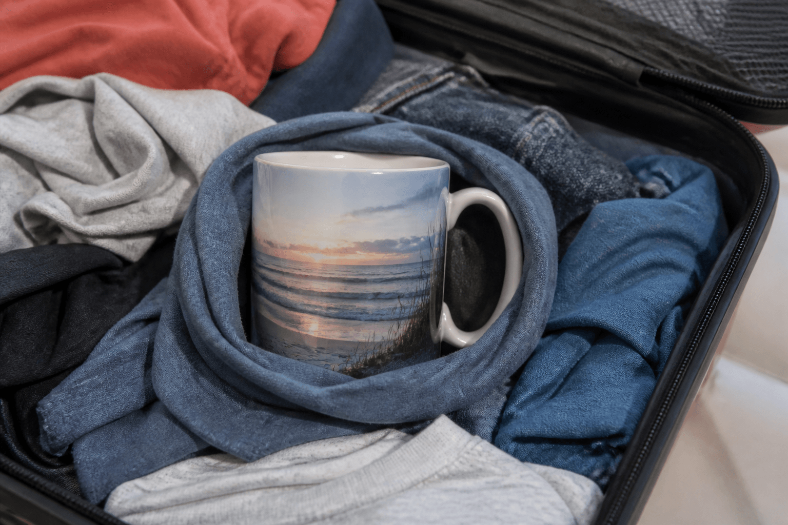 Souvenir mugs: pack inside laundry, not loose — Beach Blog photo, Ocean City, Maryland