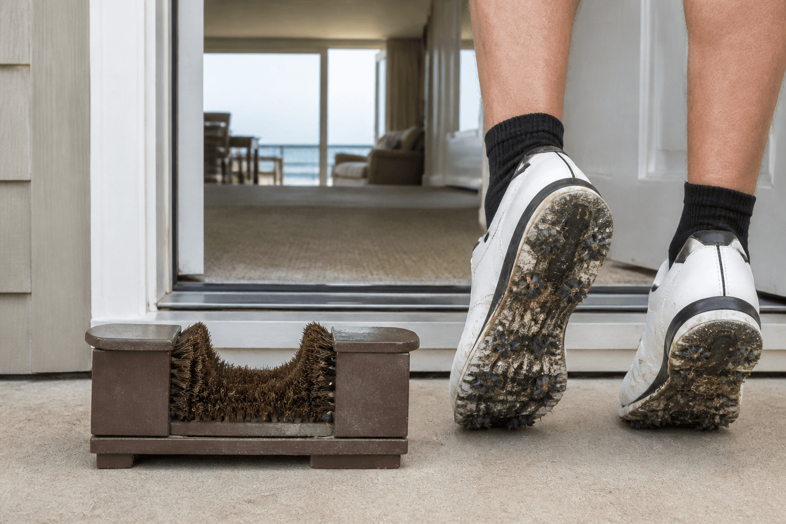 Spike cleaner before condo carpet: sand and grass are not souvenirs — Beach Blog photo, Ocean City, Maryland