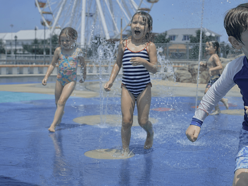 Splash pad hour before the big rides: cool down without the ticket spiral — supporting Beach Blog photo, Ocean City, Maryland