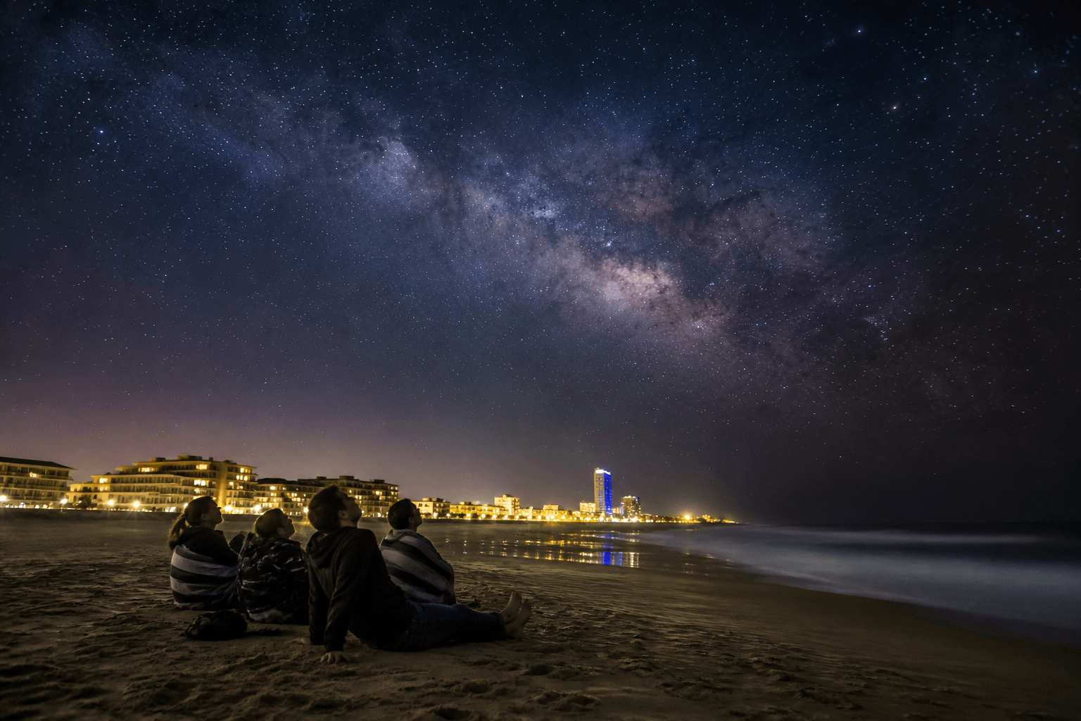 Stargazing from the beach after crowds: darker sand, quieter sky — Beach Blog photo, Ocean City, Maryland