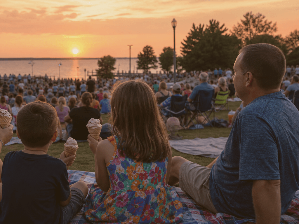Sundaes in the Park: free summer concerts, fireworks, and the blanket race at Northside — supporting Beach Blog photo, Ocean City, Maryland