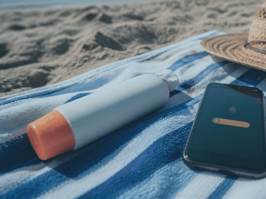 Sunscreen reapply alarm: hourly is not dramatic — supporting Beach Blog photo, Ocean City, Maryland