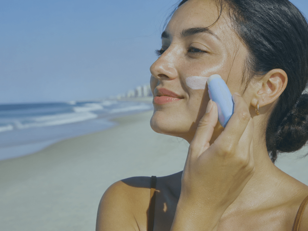 Sunscreen stick for face reapply without sandy hands — supporting Beach Blog photo, Ocean City, Maryland