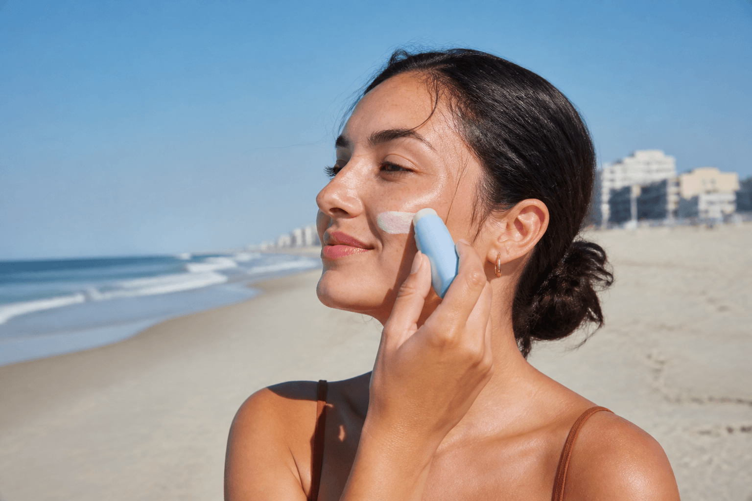 Sunscreen stick for face reapply without sandy hands — Beach Blog photo, Ocean City, Maryland