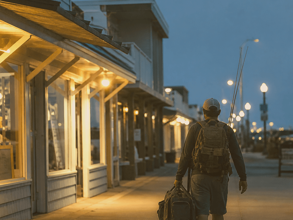 Tackle shop and bait run before dawn: the errand that makes the bite possible — supporting Beach Blog photo, Ocean City, Maryland