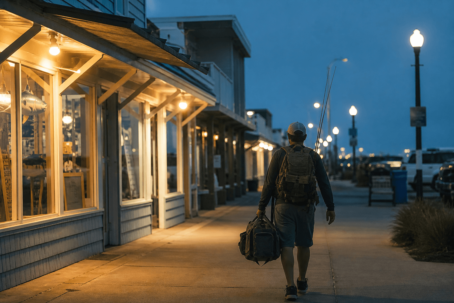 Tackle shop and bait run before dawn: the errand that makes the bite possible — Beach Blog photo, Ocean City, Maryland