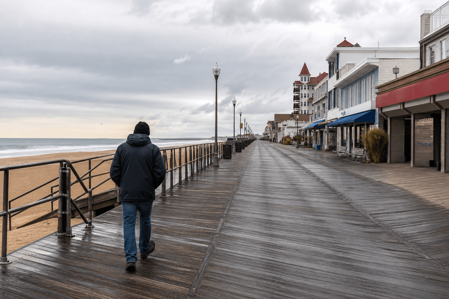 Thanksgiving OC offseason walk week: empty boards, open jackets, different town — Beach Blog photo, Ocean City, Maryland