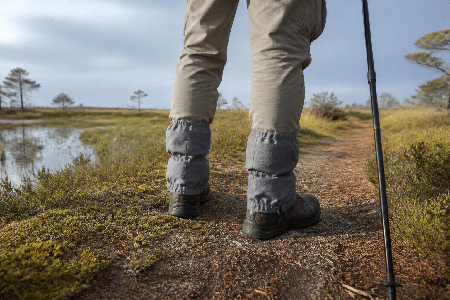 Tick gaiters and sock tucks after trail miles — Beach Blog photo, Ocean City, Maryland