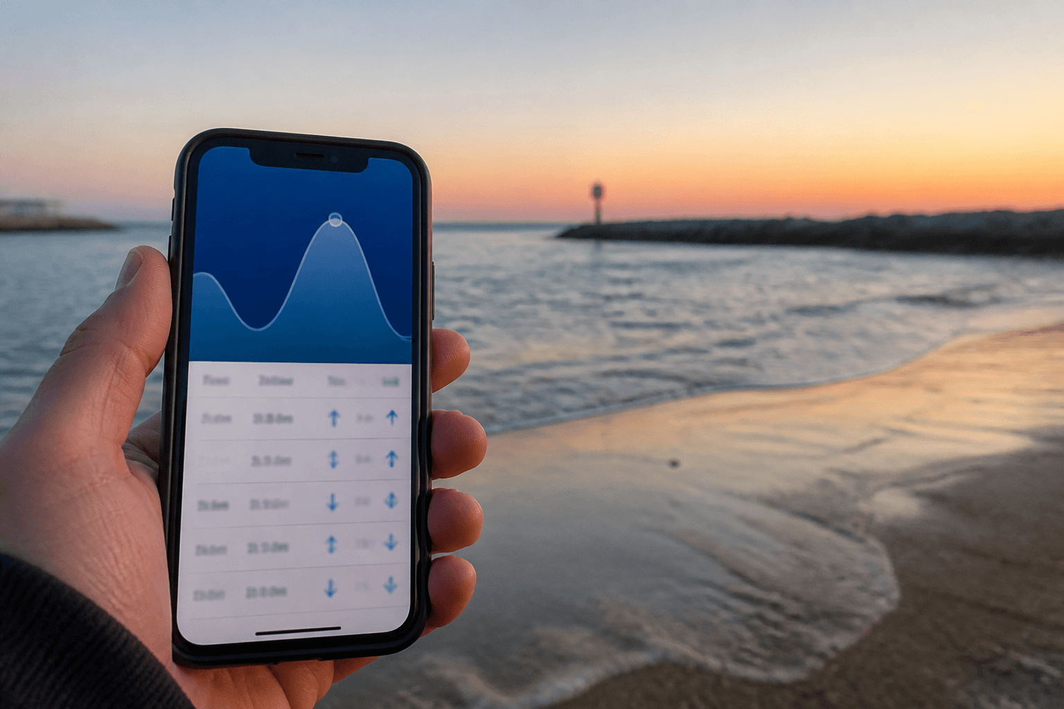 Tide clock app plus eyeballs: apps lie at inlets — Beach Blog photo, Ocean City, Maryland