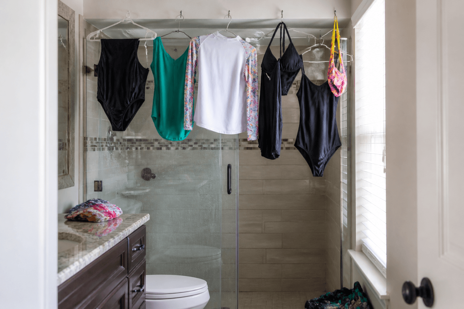 Wet swimsuits: hang them, don't heap them — Beach Blog photo, Ocean City, Maryland