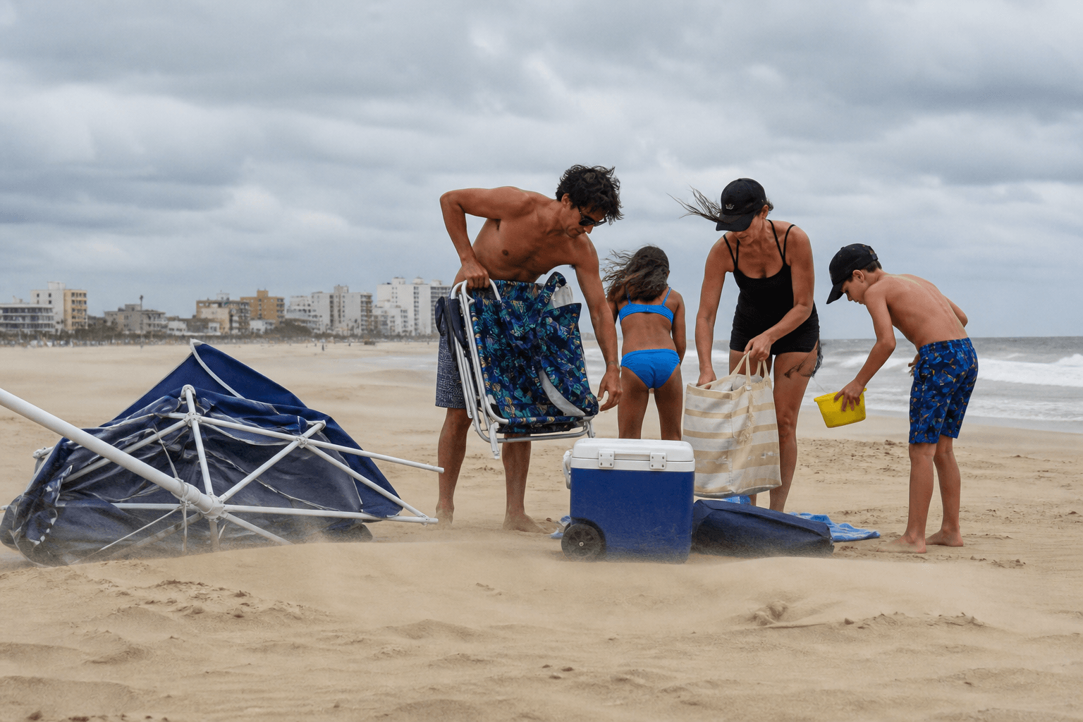 Wind day umbrella reality check: when the beach forecast needs a veto — Beach Blog photo, Ocean City, Maryland