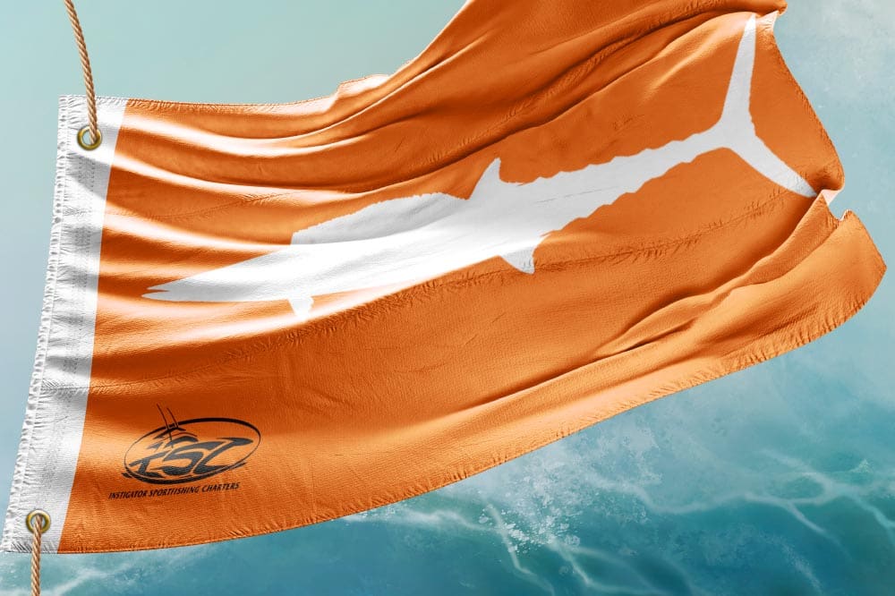 Atlantic wahoo release flag motif