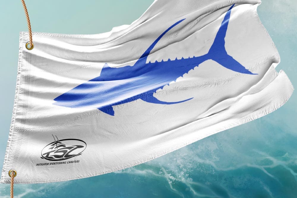 Yellowfin tuna release flag motif